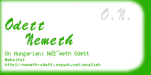 odett nemeth business card